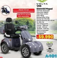 VOLTA VM6 ELEKTRİKLİ MOPED VOLTA VM6 ELEKTRİKLİ MOPED